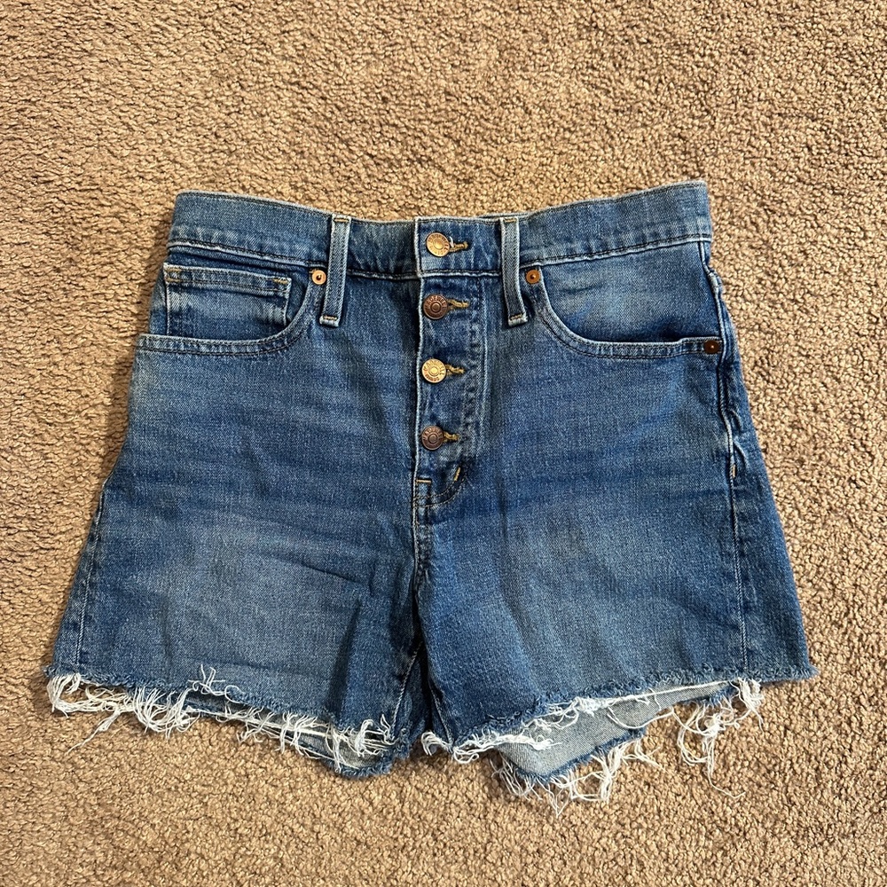 Madewell buttonfly high rise denim short size 26